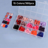 15 Colors 360pcs /Set Press On Nails 24pcs/Color FN08